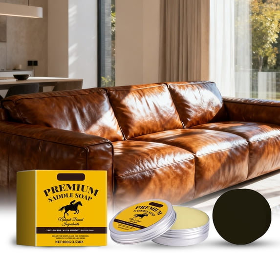 Leather Cleaner And Conditioner Cream Kit 100g, Repair Scratches Restore Shine for Bags Shoes Furniture