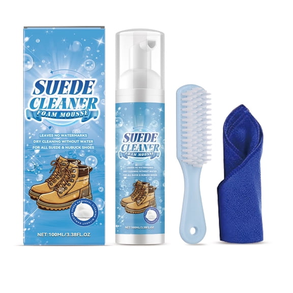 Leather Cleaner And Conditioner Kit For Shoes Boots Canvas Suede Nubuck 100ml