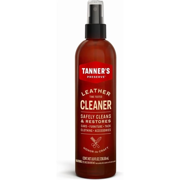 Leather Cleaner, Cleans & Restores Finished Leather, Use for Cars & Interiors, Couches & Furniture, Saddles & More, 8 Fl Oz