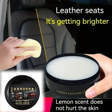 Leather Cleaner and Conditioner Cream | Multipurpose Deep Cleanser & Restorer for Car Seats, Furniture, Shoes, Bags - Removes Dirt, Stains, Scuffs | 160g Jar | Leather Care & Maintenance Solution