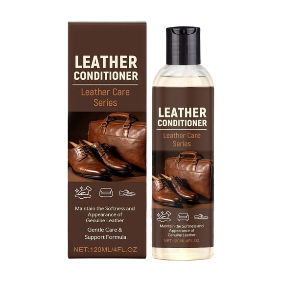 Leather Cleaner & Conditioner for Car Seats & Furniture pH Balanced, Prevents Cracking, 120ml Bottle, Easy Application