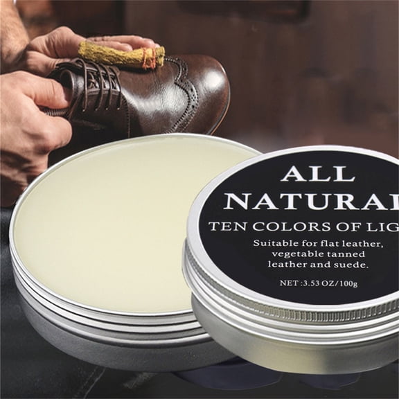 Leather Cleaner Cream With Mink Oil For Leather Ation And Conditioning, Nourishing Recoloring Balm Suitable For Bags Shoes Furniture Car Seats Saddles Clothing, Easy-To-Use