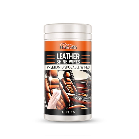 Leather Cleaner Wipes, Leather Cleaner and Conditioner, Cleaning Wipes, Clean Condition UV Protection Help Prevent Cracking or Fading of Furniture, Car Interior, Couch, and Shoes
