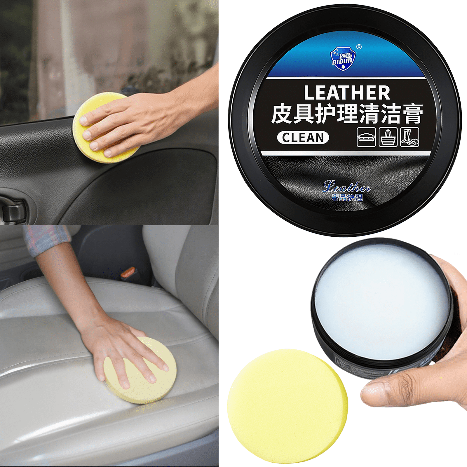 Leather Cleaning and Care Cream & Cleaning Paste for Leather Care, 2025 New Car Leather Repair Cream, Automotive Interior and Furniture Leather Maintenance Cream for Cars