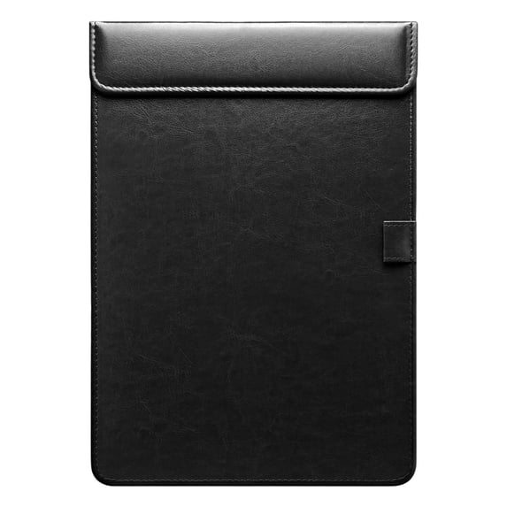 Leather Clipboard with Pen Holder for A4 Letter Size, Smooth Writing Magnetic Profile Clip Board for Drawing, Professional Paper Folder Board for Office and Artists,Black
