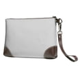 thumbnail image 1 of Leather Clutch 8 X 5. 5 In Wrist Strap And Hand Bag Easy To Carry Lightweight Waterproof And Durable Light Grey, 1 of 6