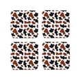 thumbnail image 1 of Leather Coasters with Heat-resistant for Drinks, Brown Black Cow Cup Coasters Cup Pad Mat for Tabletop Protection, Coffee Table, Office Desk and Housewarming Gift, 1 of 5