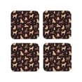thumbnail image 1 of Leather Coasters with Heat-resistant for Drinks, Chocolate Labrador Retriever Dog Cup Coasters Cup Pad Mat for Tabletop Protection, Coffee Table, Office Desk and Housewarming Gift, 1 of 5