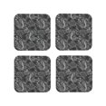 thumbnail image 1 of Leather Coasters with Heat-resistant for Drinks, Classic Cartoon Cool Cobra Flower Cup Coasters Cup Pad Mat for Tabletop Protection, Coffee Table, Office Desk and Housewarming Gift, 1 of 5