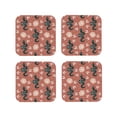 thumbnail image 1 of Leather Coasters with Heat-resistant for Drinks, Classic Cartoon Snake Flower Cup Coasters Cup Pad Mat for Tabletop Protection, Coffee Table, Office Desk and Housewarming Gift, 1 of 5