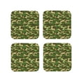 thumbnail image 1 of Leather Coasters with Heat-resistant for Drinks, Classic Green Camo Cup Coasters Cup Pad Mat for Tabletop Protection, Coffee Table, Office Desk and Housewarming Gift, 1 of 5