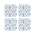 thumbnail image 1 of Leather Coasters with Heat-resistant for Drinks, Classic Watercolor Cute Parrot Cup Coasters Cup Pad Mat for Tabletop Protection, Coffee Table, Office Desk and Housewarming Gift, 1 of 5