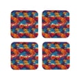thumbnail image 1 of Leather Coasters with Heat-resistant for Drinks, Colorful Coconut Tree Cup Coasters Cup Pad Mat for Tabletop Protection, Coffee Table, Office Desk and Housewarming Gift, 1 of 5