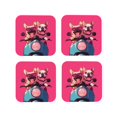 thumbnail image 1 of Leather Coasters with Heat-resistant for Drinks, Cool French Bulldog No.106 Cup Coasters Cup Pad Mat for Tabletop Protection, Coffee Table, Office Desk and Housewarming Gift, 1 of 5