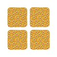 thumbnail image 1 of Leather Coasters with Heat-resistant for Drinks, Cute Avocado Orange Flower Cup Coasters Cup Pad Mat for Tabletop Protection, Coffee Table, Office Desk and Housewarming Gift, 1 of 5