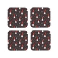 thumbnail image 1 of Leather Coasters with Heat-resistant for Drinks, Cute Christmas Gnomes Cup Coasters Cup Pad Mat for Tabletop Protection, Coffee Table, Office Desk and Housewarming Gift, 1 of 5