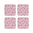 thumbnail image 1 of Leather Coasters with Heat-resistant for Drinks, Eiffel Towers pink Cup Coasters Cup Pad Mat for Tabletop Protection, Coffee Table, Office Desk and Housewarming Gift, 1 of 5