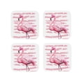 thumbnail image 1 of Leather Coasters with Heat-resistant for Drinks, Flamingo Cup Coasters Cup Pad Mat for Tabletop Protection, Coffee Table, Office Desk and Housewarming Gift, 1 of 5