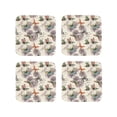 thumbnail image 1 of Leather Coasters with Heat-resistant for Drinks, Flying Butterflies-1 Cup Coasters Cup Pad Mat for Tabletop Protection, Coffee Table, Office Desk and Housewarming Gift, 1 of 5