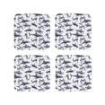 thumbnail image 1 of Leather Coasters with Heat-resistant for Drinks, Hand drawn shark Cup Coasters Cup Pad Mat for Tabletop Protection, Coffee Table, Office Desk and Housewarming Gift, 1 of 5