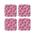 thumbnail image 1 of Leather Coasters with Heat-resistant for Drinks, Panda Heart Valentine Pink Cup Coasters Cup Pad Mat for Tabletop Protection, Coffee Table, Office Desk and Housewarming Gift, 1 of 5