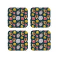 thumbnail image 1 of Leather Coasters with Heat-resistant for Drinks, Papaya pitaya Pomegranate Cup Coasters Cup Pad Mat for Tabletop Protection, Coffee Table, Office Desk and Housewarming Gift, 1 of 5