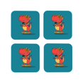 thumbnail image 1 of Leather Coasters with Heat-resistant for Drinks, Skateboard Dinosaur Fun Cup Coasters Cup Pad Mat for Tabletop Protection, Coffee Table, Office Desk and Housewarming Gift, 1 of 5