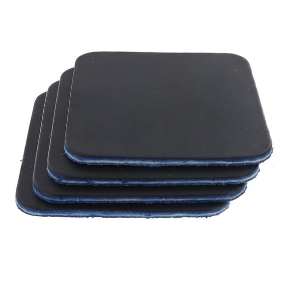 Leather Coasters, Horween Cavalier, Square, Ink Blue (4pc set)