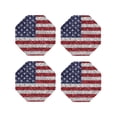 thumbnail image 1 of Leather Coasters with Heat-resistant for Drinks, America Flag Glitter -标题2 Octagon, 1 of 5