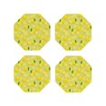 thumbnail image 1 of Leather Coasters with Heat-resistant for Drinks, Bright Lemons -标题2 Octagon, 1 of 5