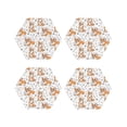 thumbnail image 1 of Leather Coasters with Heat-resistant for Drinks, Cartoon Cute Corgi Dog Love -标题2 Hexagon, 1 of 5