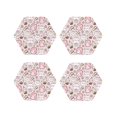 thumbnail image 1 of Leather Coasters with Heat-resistant for Drinks, Cartoon Cute Rabbit Milk Star -标题2 Hexagon, 1 of 5