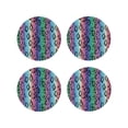 thumbnail image 1 of Leather Coasters with Heat-resistant for Drinks, Colorful leopard print A -标题2 Round Shape, 1 of 5