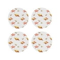 thumbnail image 1 of Leather Coasters with Heat-resistant for Drinks, Conch Shells Print No.902 -标题2 Round Shape, 1 of 5