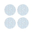 thumbnail image 1 of Leather Coasters with Heat-resistant for Drinks, Cute French Bulldog Blue -标题2 Round Shape, 1 of 5
