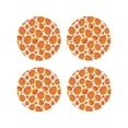 thumbnail image 1 of Leather Coasters with Heat-resistant for Drinks, Cute Juicy Red Orange -标题2 Round Shape, 1 of 5