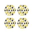 thumbnail image 1 of Leather Coasters with Heat-resistant for Drinks, Cute Lemon Juice -标题2 Hexagon, 1 of 5