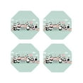 thumbnail image 1 of Leather Coasters with Heat-resistant for Drinks, Cute Panda (2) -标题2 Octagon, 1 of 5