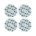 thumbnail image 1 of Leather Coasters with Heat-resistant for Drinks, Dachshund Dog Puppy Hat -标题2 Octagon, 1 of 5