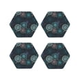 thumbnail image 1 of Leather Coasters with Heat-resistant for Drinks, Jellyfish Pattern No.9028 -标题2 Hexagon, 1 of 5