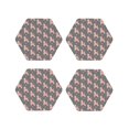 thumbnail image 1 of Leather Coasters with Heat-resistant for Drinks, Pink Cute Poodle Dog -标题2 Hexagon, 1 of 5