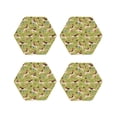 thumbnail image 1 of Leather Coasters with Heat-resistant for Drinks, Running Beagle -标题2 Hexagon, 1 of 5