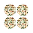 thumbnail image 1 of Leather Coasters with Heat-resistant for Drinks, lemon fruits vegetables -标题2 Octagon, 1 of 5