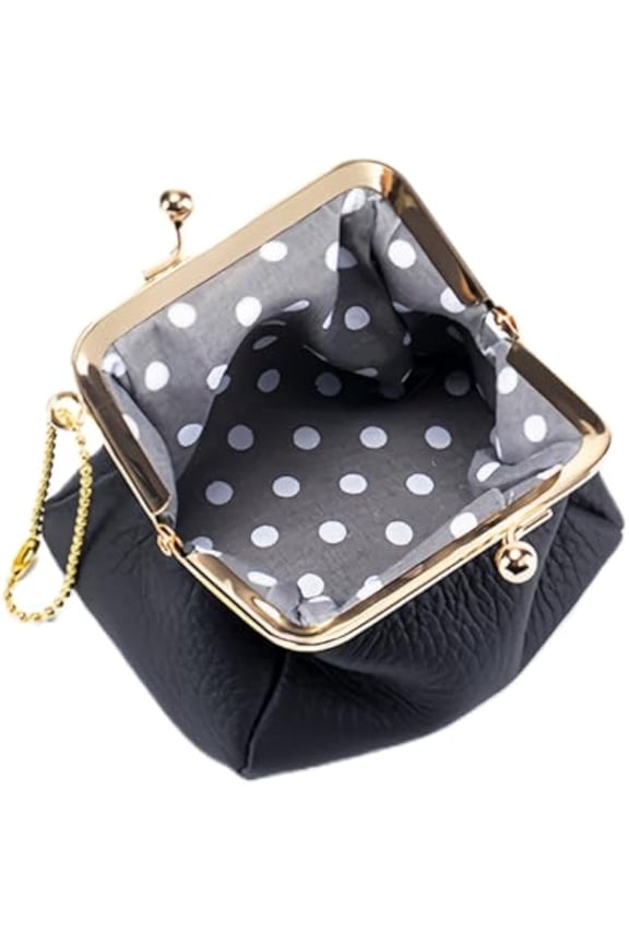 Leather Coin Pouch, Portable Lock Wallet, Lipstick Holder Bag, Coin Pouch with Multiple Compartments for Women Girls Ladies Students Travelers Collectors Professionals Cash Cards Shopping Traveling