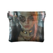 Leather Coin Wallet 4.33x3.74 Inch Portable Coin Wallet Coin Wallet Paper Wallet Card Wallet Storage Wallet Stylish and Sophisticated Beautiful Cyberpunk Women