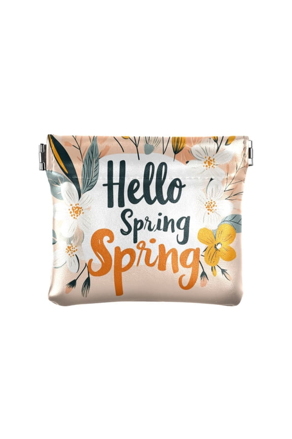 Leather Coin Wallet 4.33x3.74 Inch Portable Coin Wallet Coin Wallet Paper Wallet Card Wallet Storage Wallet Stylish and Sophisticated Beautiful Spring