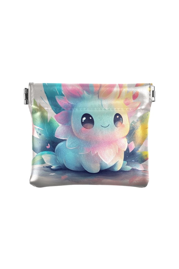 Leather Coin Wallet 4.33x3.74 Inch Portable Coin Wallet Coin Wallet Paper Wallet Card Wallet Storage Wallet Stylish and Sophisticated A Cartoon Dragon