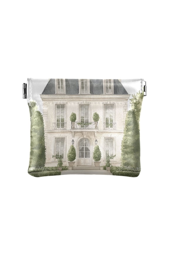 Leather Coin Wallet 4.33x3.74 Inch Portable Coin Wallet Coin Wallet Paper Wallet Card Wallet Storage Wallet Stylish and Sophisticated Pretty Beautiful Villa