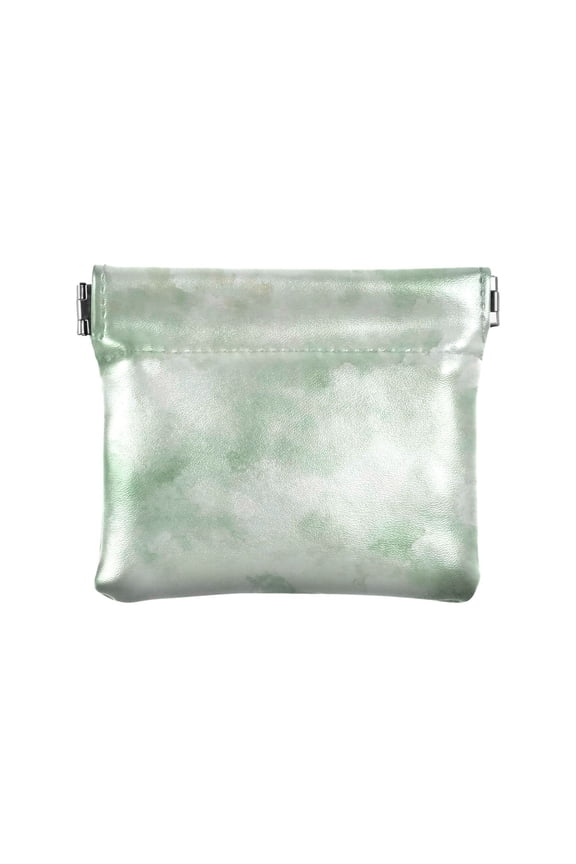 Leather Coin Wallet 4.33x3.74 Inch Portable Coin Wallet Coin Wallet Paper Wallet Card Wallet Storage Wallet Stylish and Sophisticated Super Cool Light Green