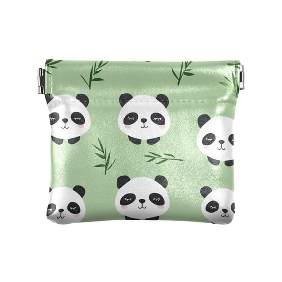 Leather Coin Wallet 4.33x3.74 Inch Portable Coin Wallet Coin Wallet Paper Wallet Card Wallet Storage Wallet Stylish and Sophisticated Super Cute Cartoon Panda